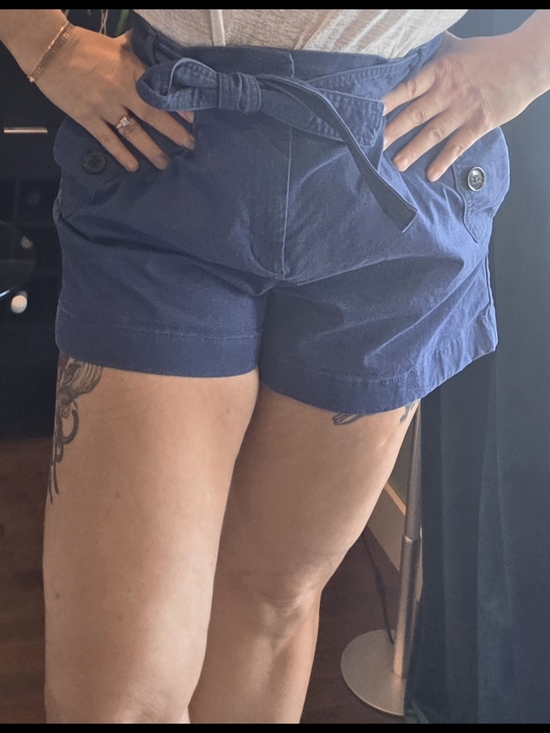 Banana Republic Pants - Banana Republic Indigo Tie-Waist Paperbag Shorts